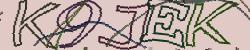 Darstellung des Captcha-Codes.